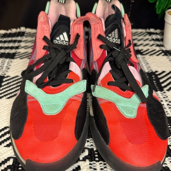 Rare Adidas ZONEBOOST Kaizam Multicolor Lace Up Basketball Shoes | Size 15 Men’s - Picture 2 of 9
